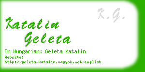 katalin geleta business card